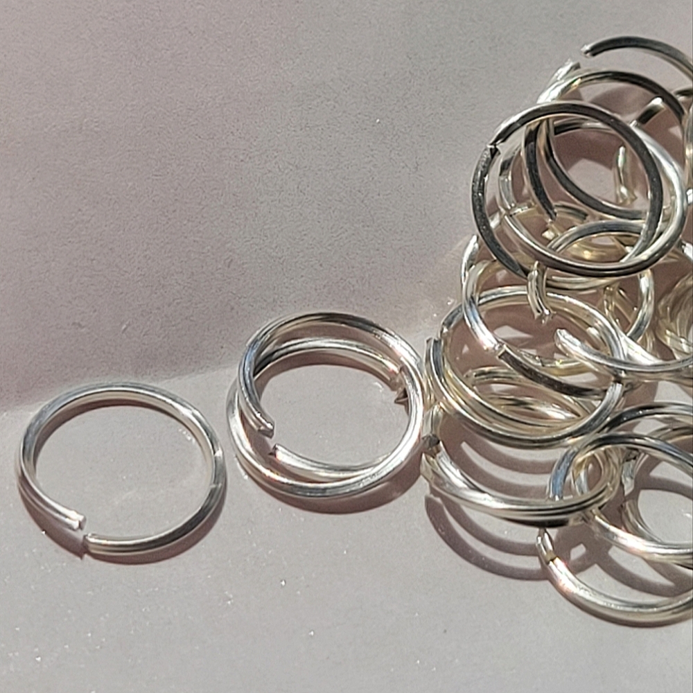 5x Solid 925 sterling Silver 9mm Silver O Rings - Jump Ring set of 5